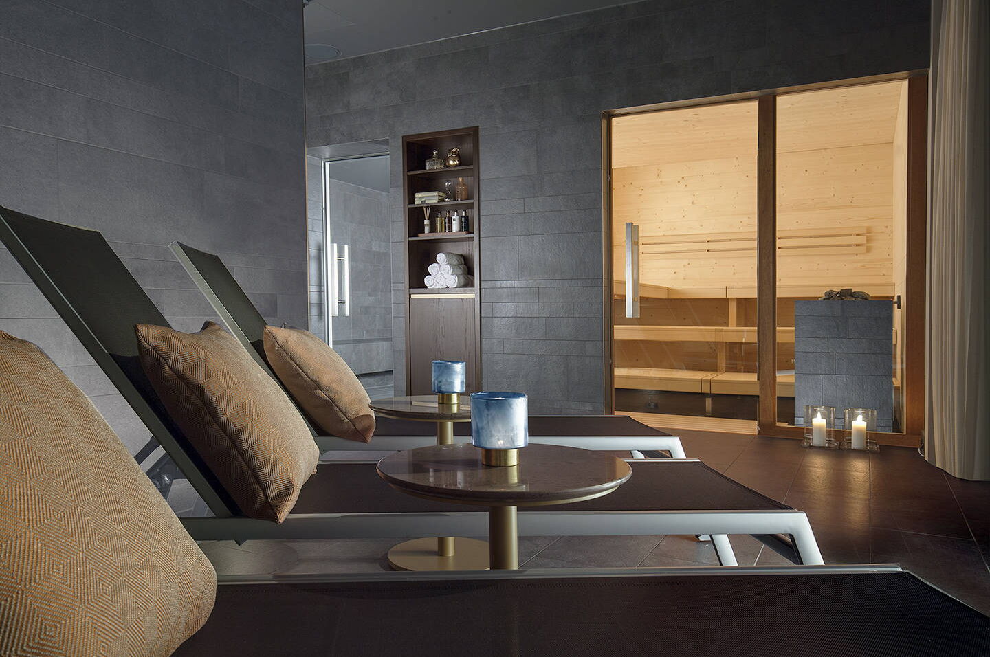 Sauna und Dampfbad im Spa-Bereich des Hotels ACASA Suites Zürich