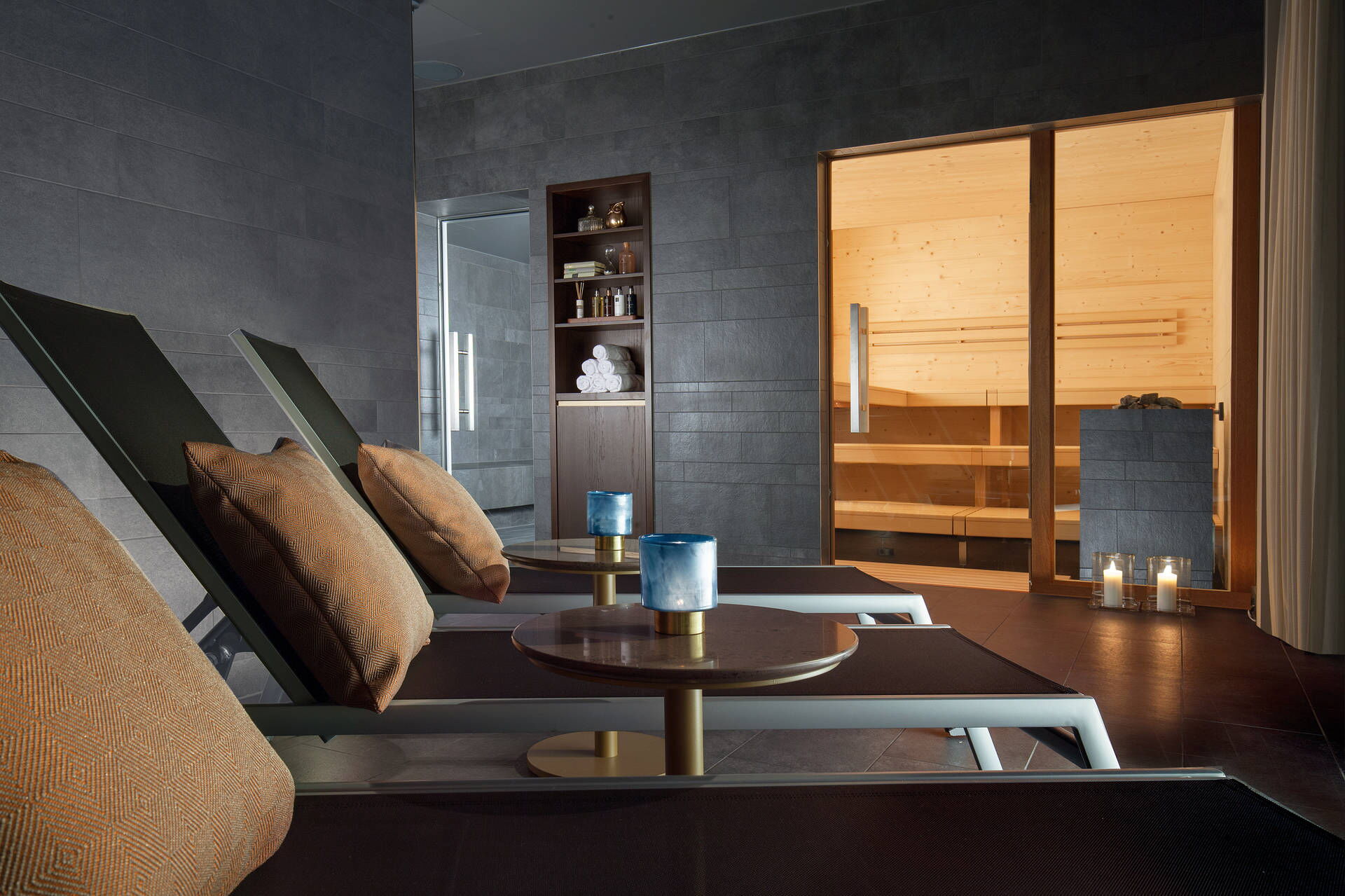 Sauna und Dampfbad im Spa-Bereich des ACASA Suites Zürich